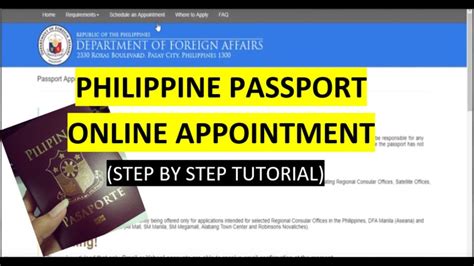 philippine passport renewal online appointment.